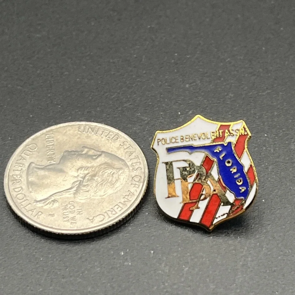 Police Benevolent Association PBA Florida‎ Shield Crest Lapel Hat Pin